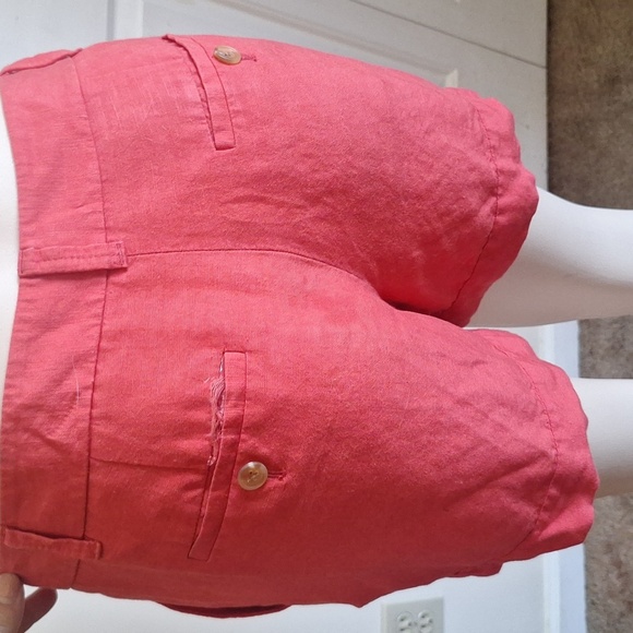 LOFT Ann Taylor Coral Linen Blend Shorts – Size 8 - Picture 3 of 4